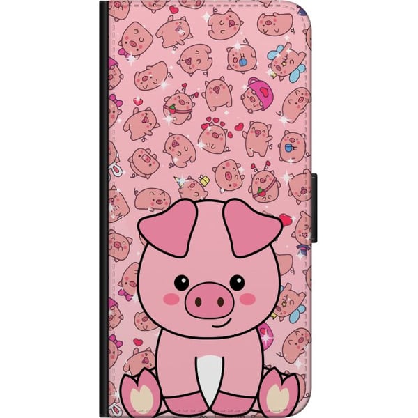Kompatibel Tegnebogsetui til OnePlus 9 Pro Kawaii Gris Sød Lyserød Dyr Anime