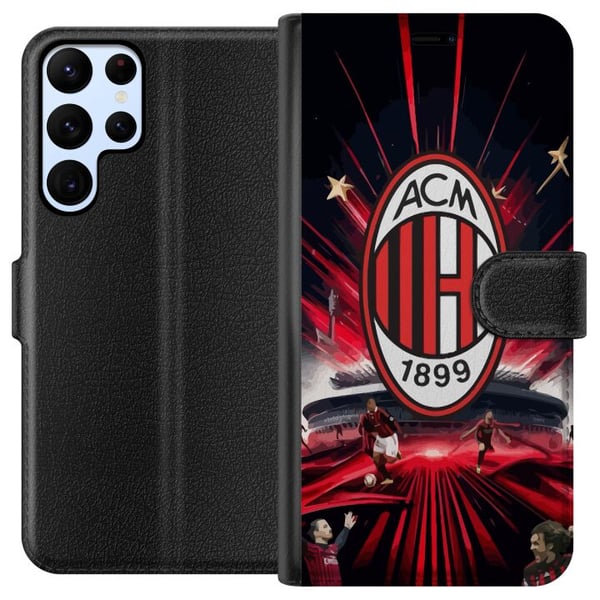 Yhteensopiva Lompakkokotelo Samsung Galaxy S22 Ultra 5G AC Milan