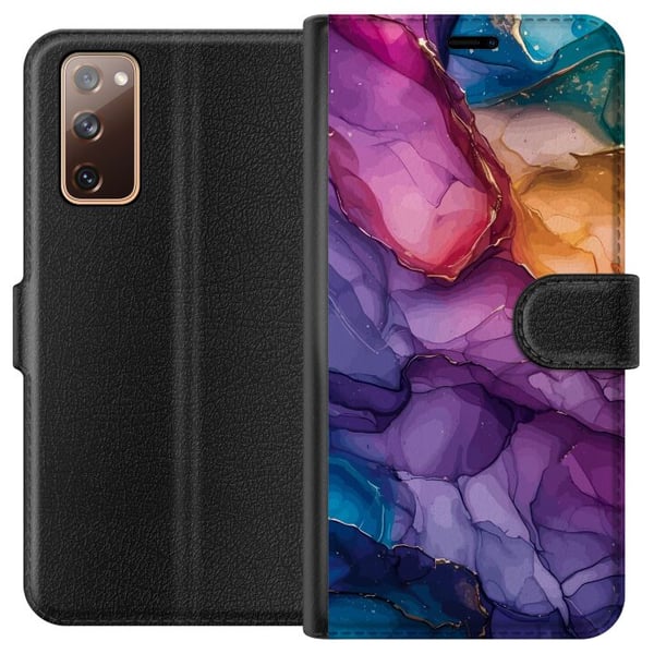 Kompatibel Tegnebogsetui til Samsung Galaxy S20 FE Farverige stenar