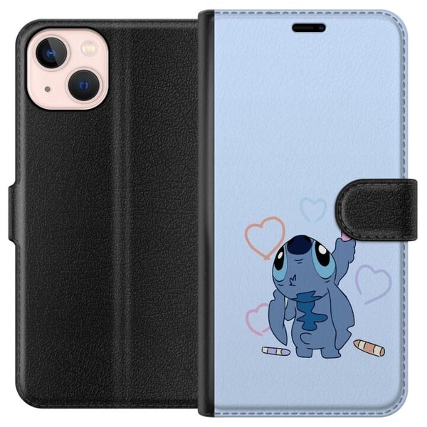 Kompatibel Tegnebogsetui til Apple iPhone 13 mini Stitch Hjerter
