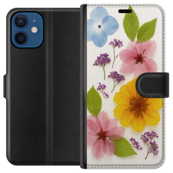 Yhteensopiva Lompakkokotelo Apple iPhone 12 mini Painetut kukat