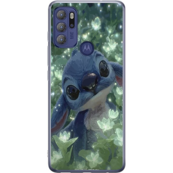 Kompatibel Mobilcover til Motorola Moto G60S Disney Stitch kawaii-figur med blomst