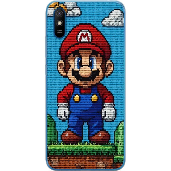 Kompatibelt Mobilskal till Xiaomi Redmi 9A Nintendo Super Mario poster retro gaming 8bit pixel art spel classic game hero mural design figure