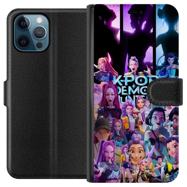 Kompatibelt Plånboksfodral till Apple iPhone 12 Pro KPop Demon Hunters mörk anime vinylfigur