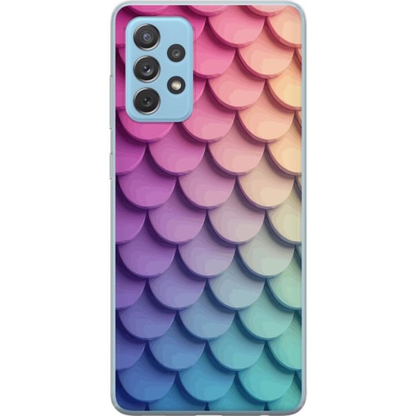 Kompatibelt Mobilskal till Samsung Galaxy A52 5G Skaligt pastellmönster med mjuka överlappande former i rosa lila och blå toner som skapar harmoniskt Kompatibelt Mobilskal till Samsung Galaxy A52 5G Skaligt pastellmönster med mjuka överlappande former i rosa lila och blå toner som skapar harmoniskt