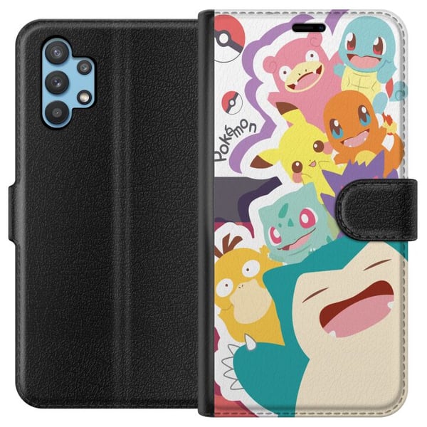 Kompatibelt Plånboksfodral till Samsung Galaxy A32 5G Pokemon Kompatibelt Plånboksfodral till Samsung Galaxy A32 5G Pokemon