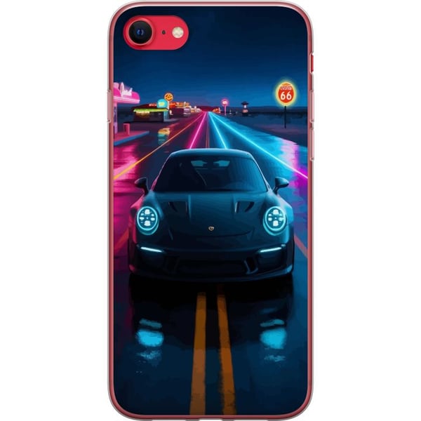 Kompatibelt Mobildeksel til Apple iPhone SE (2022) Neon Sportsbil Racing Drift Rask