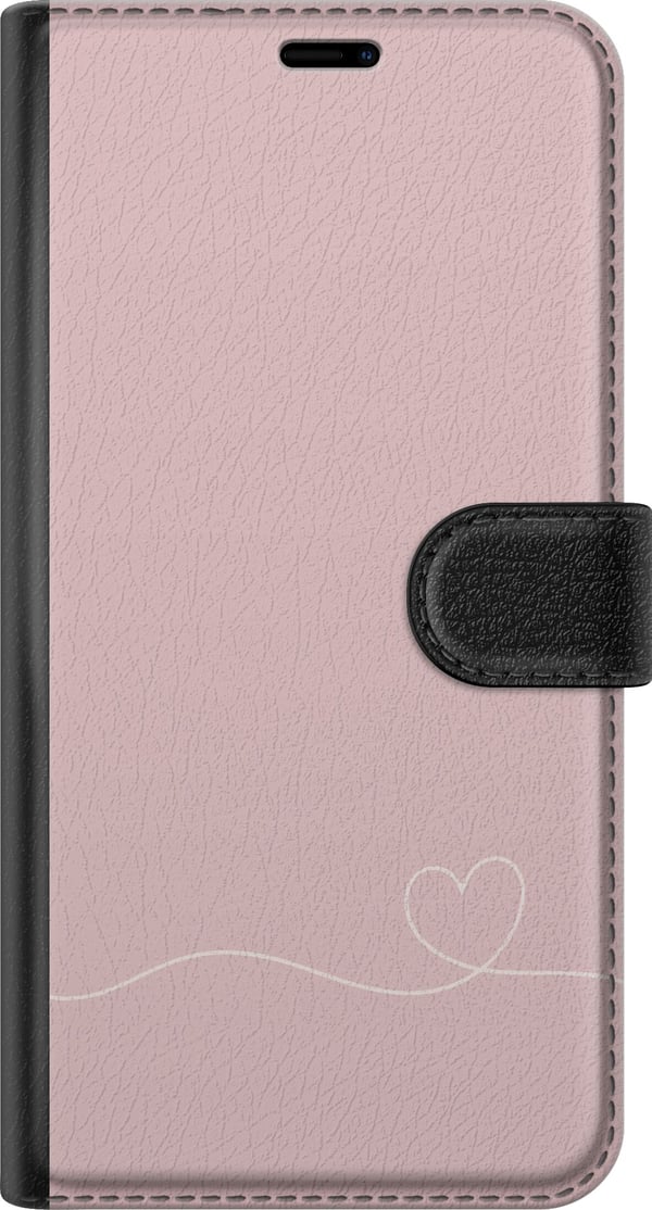 Kompatibel Tegnebogsetui til Apple iPhone 12 mini Lyserød Hjerne Design