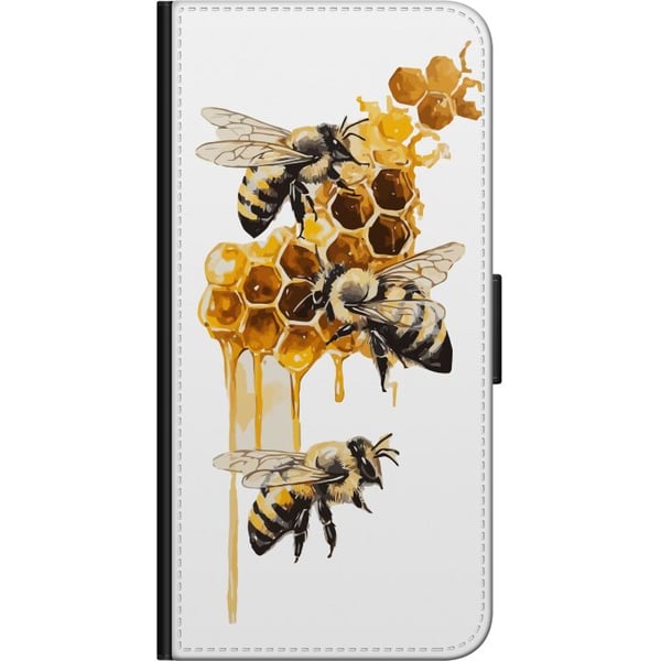 Kompatibel Tegnebogsetui til OnePlus 9 Pro Bier og honningkager i gyldne farver, naturinspireret design med varm tone og sommerstemning