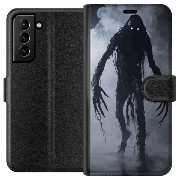 Kompatibel Tegnebogsetui til Samsung Galaxy S21+ 5G Tåget monster fantasy mørkt væsen Kompatibel Tegnebogsetui til Samsung Galaxy S21+ 5G Tåget monster fantasy mørkt væsen