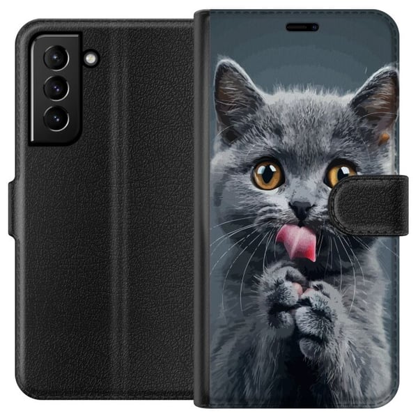 Kompatibel Tegnebogsetui til Samsung Galaxy S21+ 5G Kat Kompatibel Tegnebogsetui til Samsung Galaxy S21+ 5G Kat