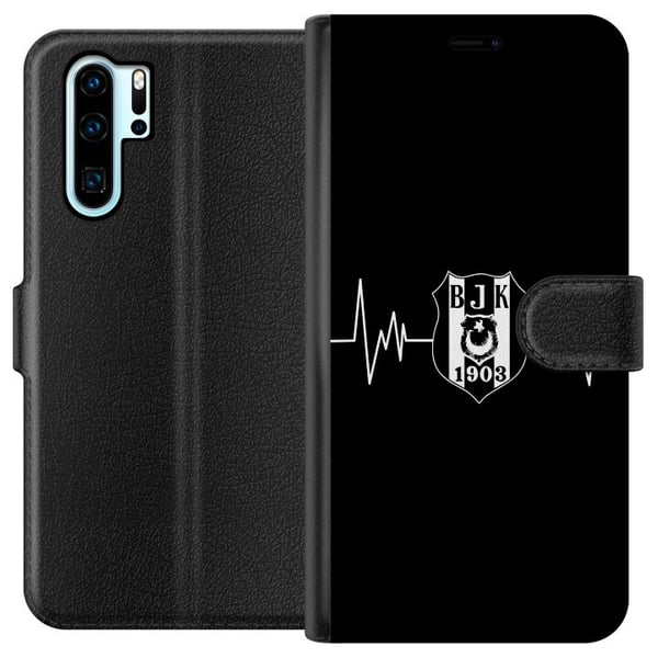 Yhteensopiva Lompakkokotelo Huawei P30 Pro Beşiktaş J.K.