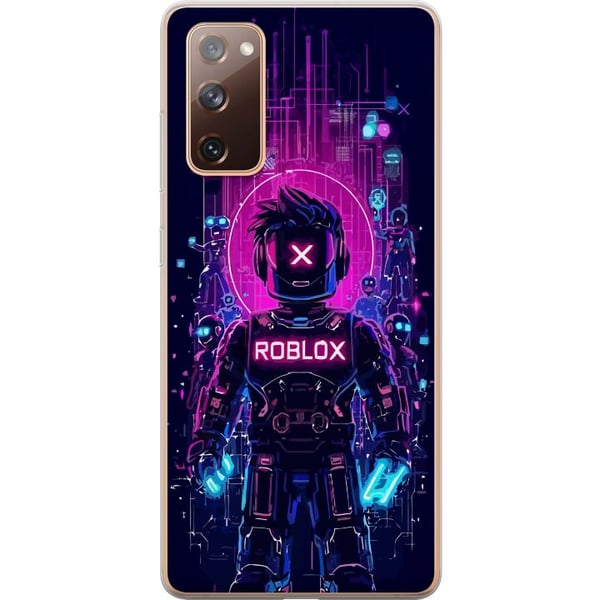 Kompatibelt Mobilskal till Samsung Galaxy S20 FE Roblox Cyber Core Kraftfull digital Robloxdesign med lila ljus och futuristisk bakgrund