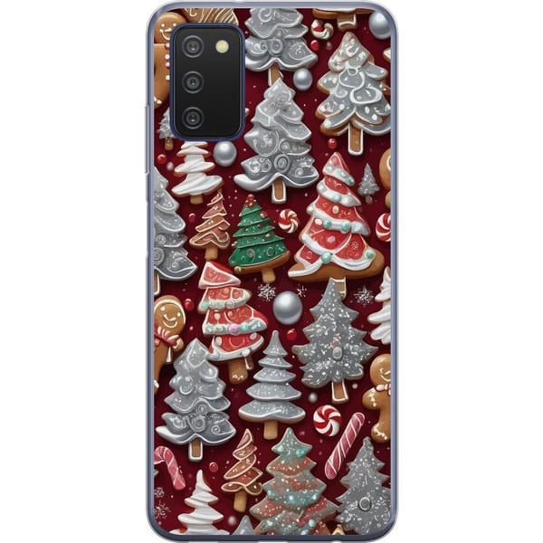 Kompatibelt Mobildeksel til Samsung Galaxy A03s julekaker julekaker pepperkaker grantrær pepperkaker julemotiv polkastang juletre design
