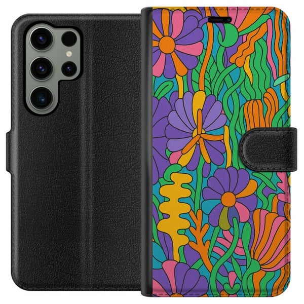 Kompatibel Tegnebogsetui til Samsung Galaxy S23 Ultra Farveeksplosion