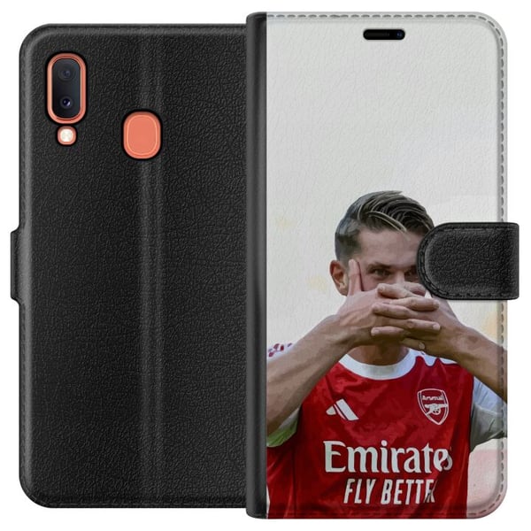 Kompatibelt Lommeboketui til Samsung Galaxy A20e Martin Ødegaard kunst – Nærbildeillustrasjon i Arsenal-drakt Kompatibelt Lommeboketui til Samsung Galaxy A20e Martin Ødegaard kunst – Nærbildeillustrasjon i Arsenal-drakt