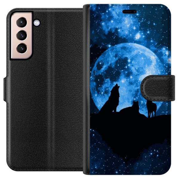 Kompatibelt Lommeboketui til Samsung Galaxy S21 Ulver Kompatibelt Lommeboketui til Samsung Galaxy S21 Ulver