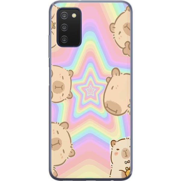 Kompatibel Mobilcover til Samsung Galaxy A03s Kawaii Capybara Galaxy Sød Anime Dyr Rummotiv Kawaii Trend Gave TikTok Design