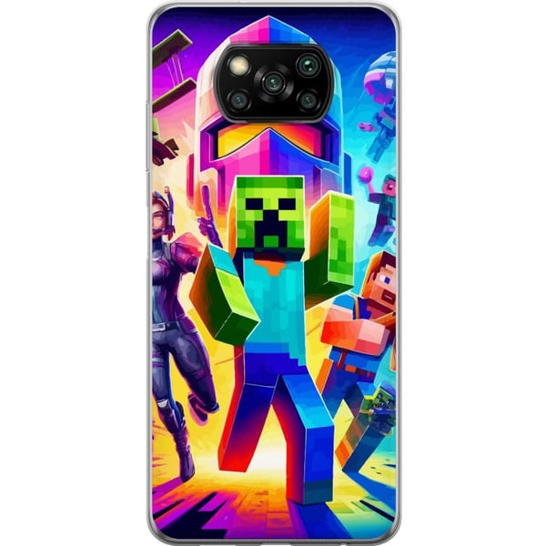 Kompatibel Mobilcover til Xiaomi Poco X3 NFC Fortnite vs Minecraft