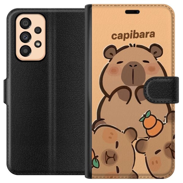 Yhteensopiva Lompakkokotelo Samsung Galaxy A33 5G Capybara kawaii söpö figuuri keräilyesine