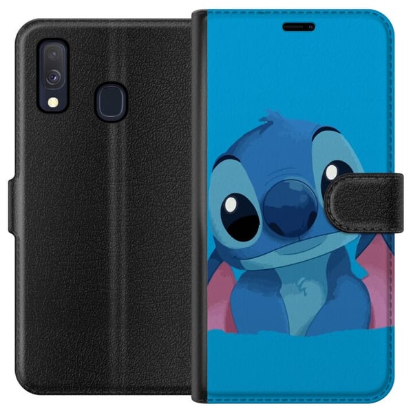 Kompatibel Tegnebogsetui til Samsung Galaxy A40 Stitch Blå