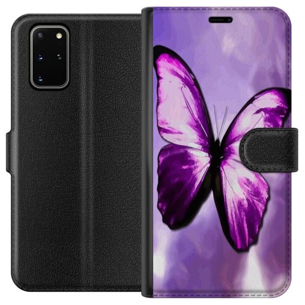 Kompatibelt Plånboksfodral till Samsung Galaxy S20+ Fjäril Kompatibelt Plånboksfodral till Samsung Galaxy S20+ Fjäril