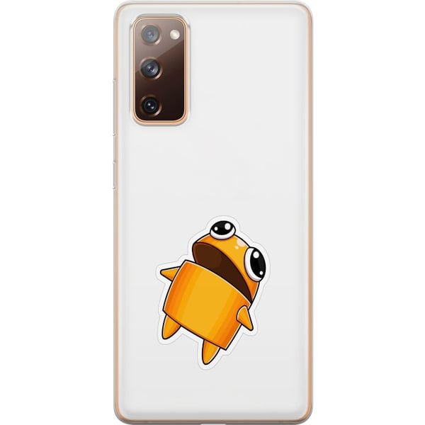 Kompatibelt Mobilskal till Samsung Galaxy S20 FE Orange tecknad figur med stora ögon och dynamisk pose i energifylld lekfull stil