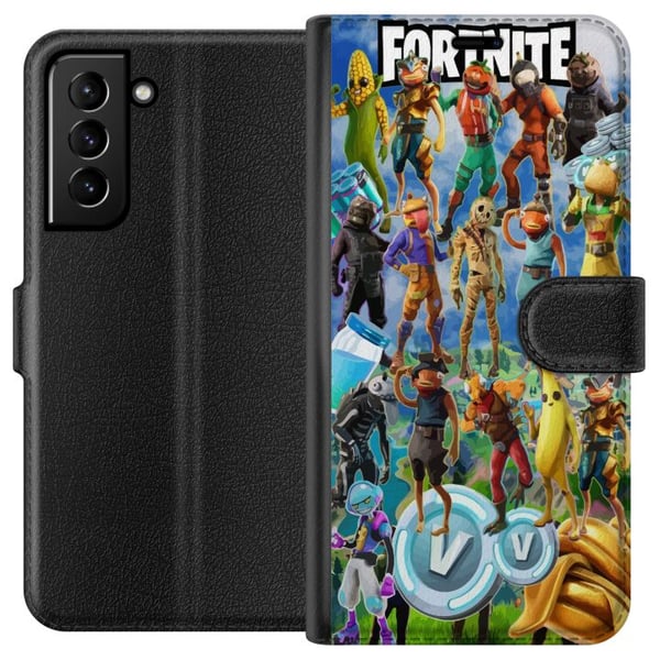 Kompatibelt Lommeboketui til Samsung Galaxy S21+ 5G Fortnite Kompatibelt Lommeboketui til Samsung Galaxy S21+ 5G Fortnite