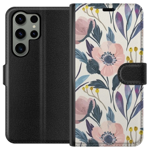Kompatibelt Lommeboketui til Samsung Galaxy S23 Ultra Blomsterlykke
