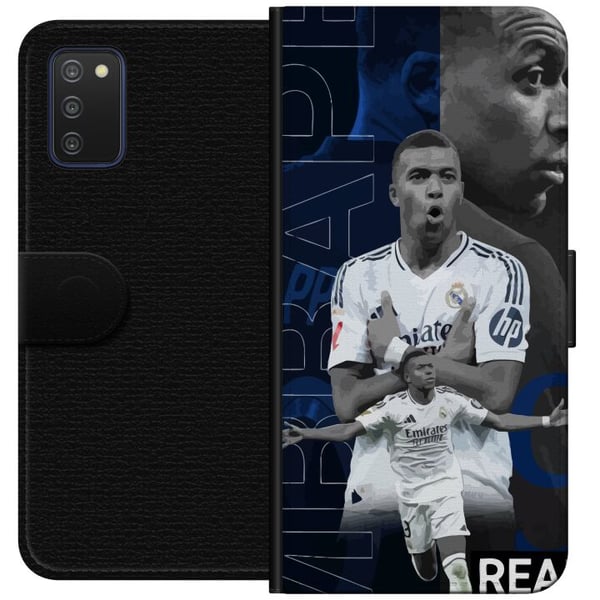 Kompatibelt Lommeboketui til Samsung Galaxy A03s Kylian Mbappé, Real Madrid, Frankrike, ekstrem fart, sterk teknikk og en utrolig målinstinkt som gjø