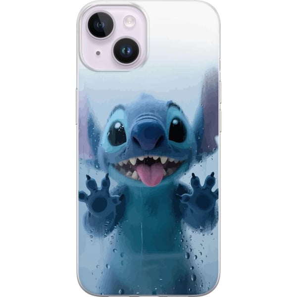 Kompatibelt Mobilskal till Apple iPhone 14 Plus Stitch Window View – Stitch vid ett fönster i söt stil Kompatibelt Mobilskal till Apple iPhone 14 Plus Stitch Window View – Stitch vid ett fönster i söt stil