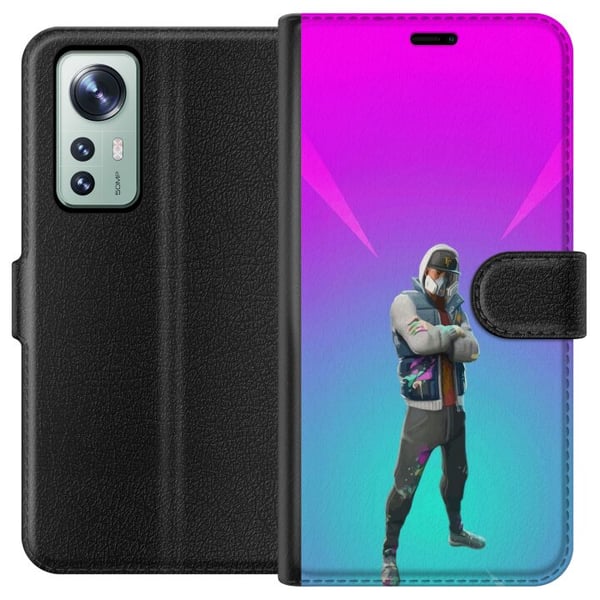 Yhteensopiva Lompakkokotelo Xiaomi 12 musta ritari fortnite