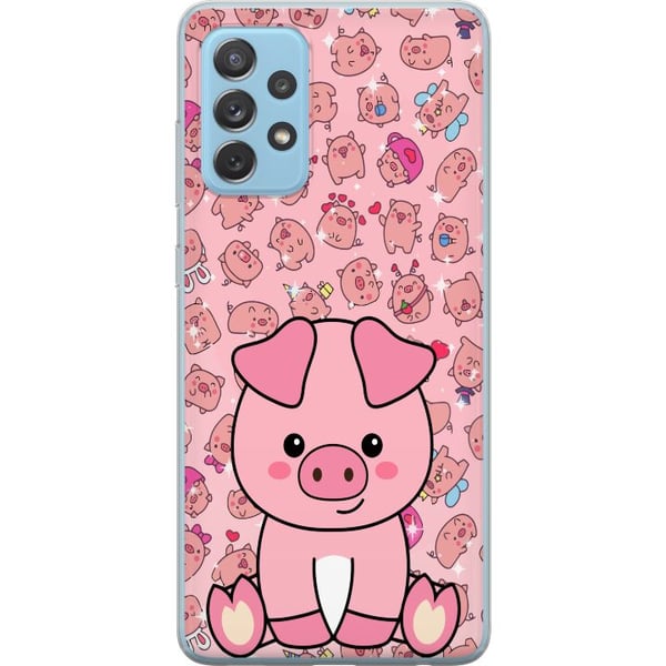Kompatibelt Mobildeksel til Samsung Galaxy A52 5G Kawaii Gris Søt Rosa Dyr Anime Kompatibelt Mobildeksel til Samsung Galaxy A52 5G Kawaii Gris Søt Rosa Dyr Anime