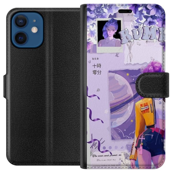 Kompatibelt Lommeboketui til Apple iPhone 12 Kpop Demonjegere Rumi Kosmisk planet Lilla fantasi Idolestetikk
