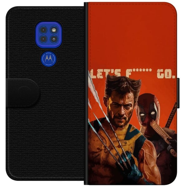 Kompatibel Tegnebogsetui til Motorola Moto G9 Play Deadpool & Wolverine