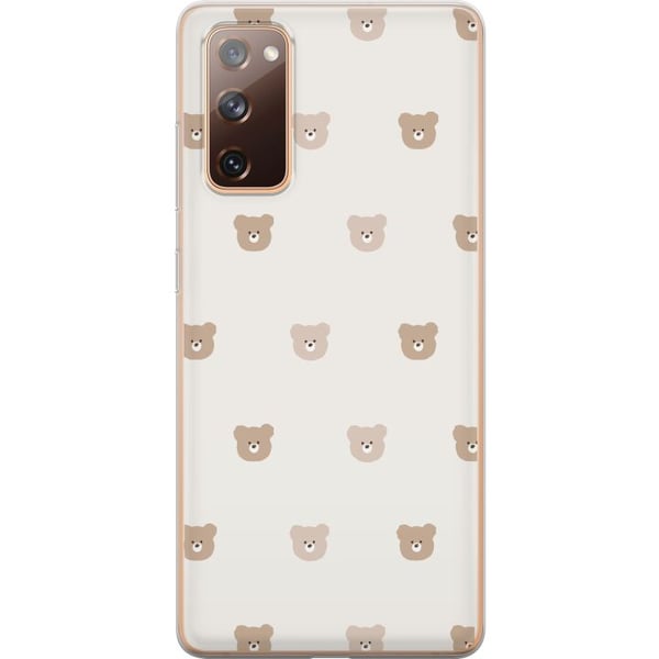 Kompatibelt Mobilskal till Samsung Galaxy S20 FE Teddy Background – gulliga nallar mot mjuk bakgrund