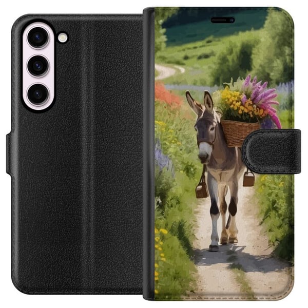 Kompatibel Tegnebogsetui til Samsung Galaxy S23+ Æsel Dyremotiv Rolig Design Naturmotiv Populær Dekoration Humor Grafisk Dyretema Eksotisk