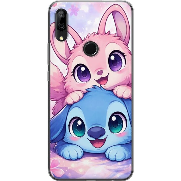 Kompatibelt Mobildeksel til Huawei P Smart Z Søt kawaii-illustrasjon med rosa og blå fantasidyr, store øyne og myke farger, perfekt dekorasjon for ba