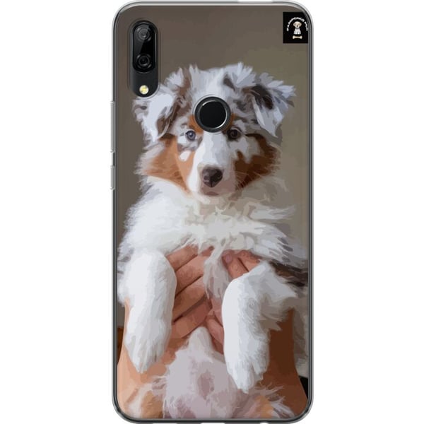 Kompatibel Mobilcover til Huawei P Smart Z Sød hvalp med blå øjne og fluffy pels – perfekt til hundeelskere, der ønsker et charmerende og moderne mot