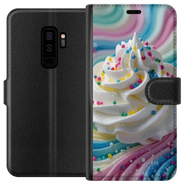 Yhteensopiva Lompakkokotelo Samsung Galaxy S9+ Jäätelökierteen kuvitus – Valkoista kermaa, sateenkaaria ja värikkäitä nonparelleja Yhteensopiva Lompakkokotelo Samsung Galaxy S9+ Jäätelökierteen kuvitus – Valkoista kermaa, sateenkaaria ja värikkäitä nonparelleja