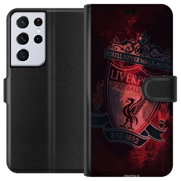 Kompatibelt Lommeboketui til Samsung Galaxy S21 Ultra 5G Liverpool Kompatibelt Lommeboketui til Samsung Galaxy S21 Ultra 5G Liverpool