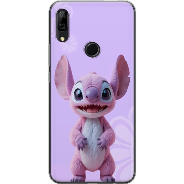 Kompatibel Mobilcover til Huawei P Smart Z Lyserød Stitch-figur med kawaii-motiv i lilla pastel, sød og charmerende til elskere af søde karakterer