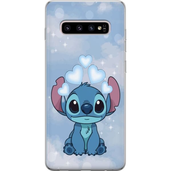 Kompatibelt Mobilskal till Samsung Galaxy S10+ Stitch Hoppande Glädje – Rolig Design för Present