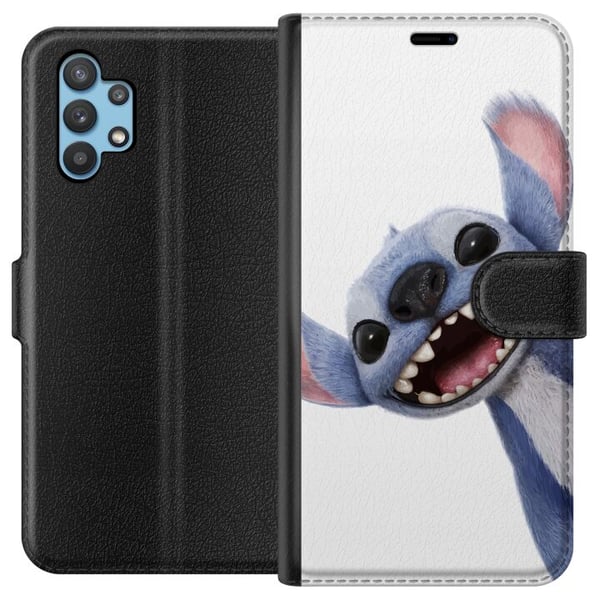 Kompatibelt Plånboksfodral till Samsung Galaxy A32 5G Lilo & Stitch Kompatibelt Plånboksfodral till Samsung Galaxy A32 5G Lilo & Stitch
