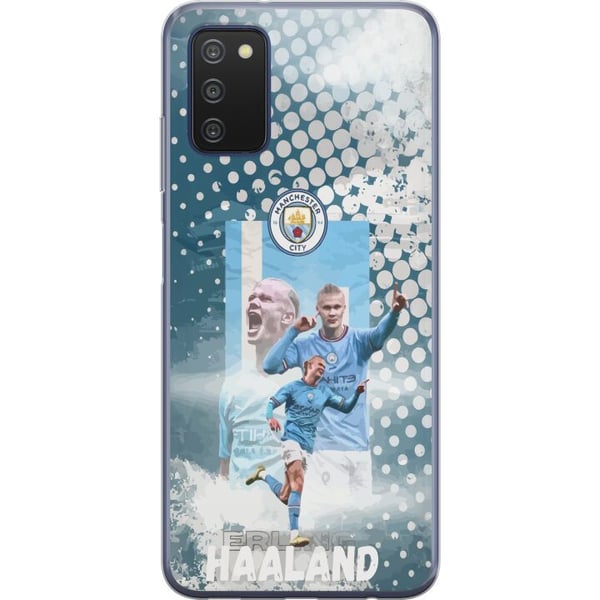 Kompatibelt Mobildeksel til Samsung Galaxy A03s Erling Haaland Manchester City Norge målgaranti enorm fysikk og sylskarpe avslutninger som gjør ham t