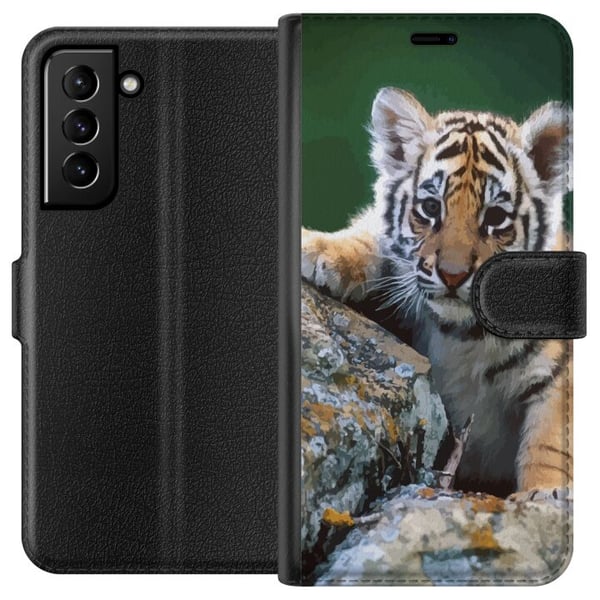 Kompatibelt Lommeboketui til Samsung Galaxy S21+ 5G Tiger Kompatibelt Lommeboketui til Samsung Galaxy S21+ 5G Tiger