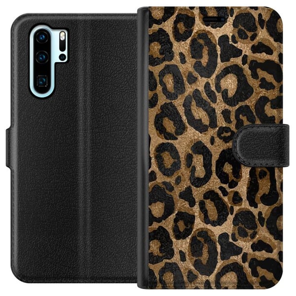 Kompatibel Tegnebogsetui til Huawei P30 Pro Leopard Luxe