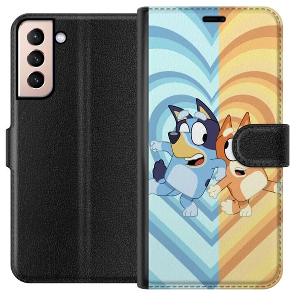 Kompatibelt Lommeboketui til Samsung Galaxy S21 Bluey Kompatibelt Lommeboketui til Samsung Galaxy S21 Bluey