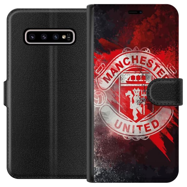 Kompatibelt Plånboksfodral till Samsung Galaxy S10+ Manchester United F.C.