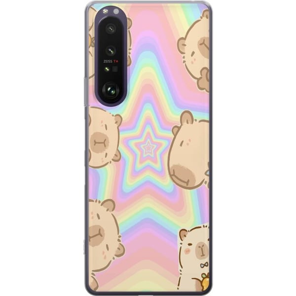 Kompatibel Mobilcover til Sony Xperia 1 III Kawaii Capybara Galaxy Sød Anime Dyr Rummotiv Kawaii Trend Gave TikTok Design